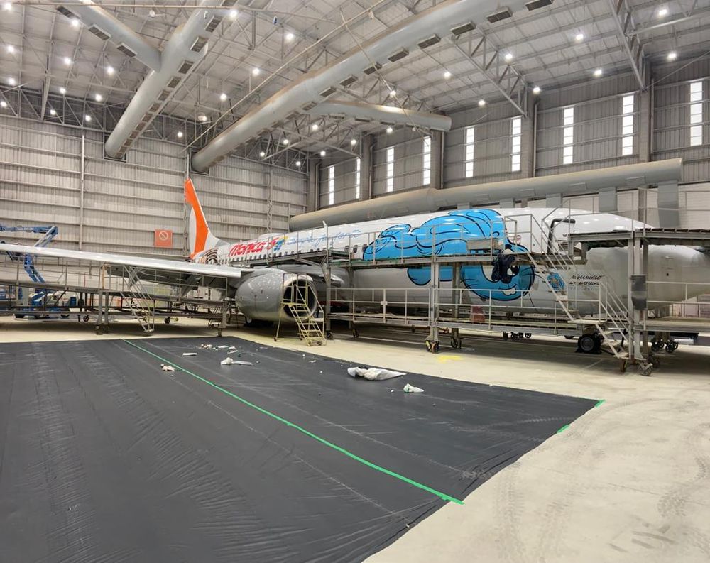 MSP Estúdios — avião Mônica 60 anos, produção no hangar